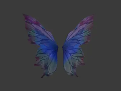 Butterfly wings 3D - Alas mariposa Low-poly 3D model