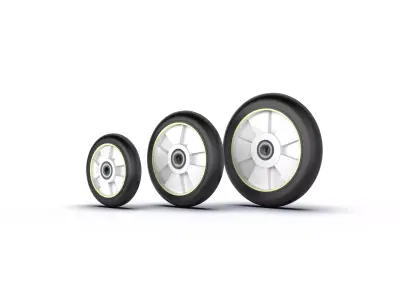 Rubber Plastic Caster Wheel 3D model