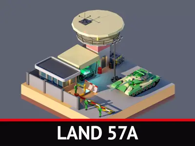 land 57A Low-poly 3D model