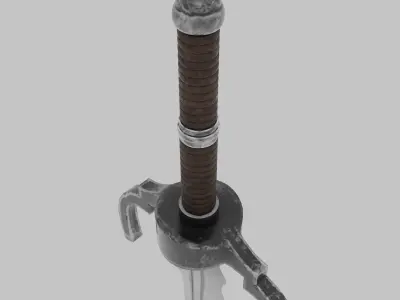 Witcher Sword Low-poly 3D model