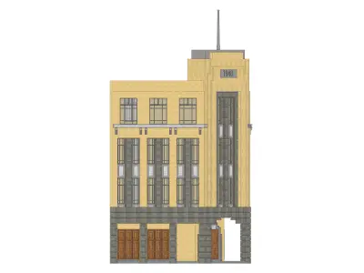 Malaysia Shophouse Corner 1940 3D model