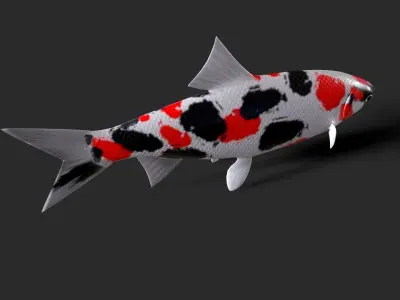 fish animals Low-poly 3D model