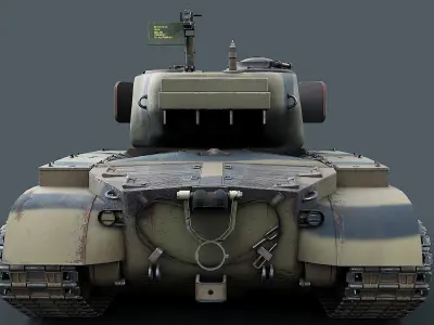 T26E1 Pershing Low-poly 3D model