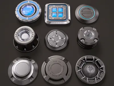 Sci Fi Kitbash 3D model