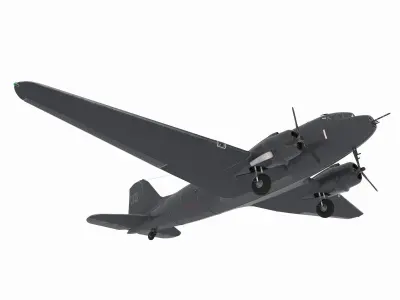 Aircraft04 airplane flying 3D model