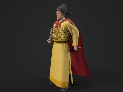 Chinese Armor Low-poly 3D model