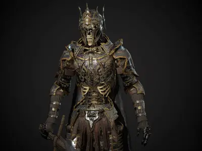 Skeleton Lord Low-poly 3D model