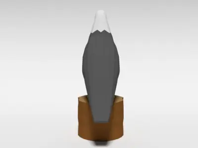 Low Poly Cartoon Bald Eagle Low-poly 3D model