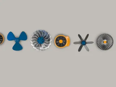 Propeller Collection set of propellers 3D model