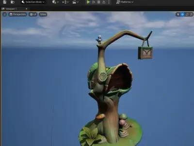 Stylized Mailbox Low-poly 3D model