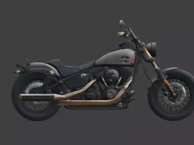 Demon-Possessed Copper Chopper 3D Model Low-poly 3D model