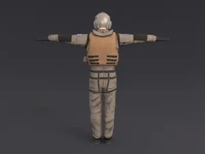 Pilot Rigged Low-poly 3D model