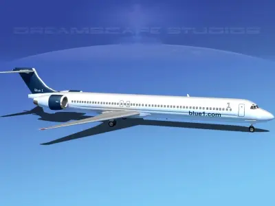 McDonnell Douglas MD80 Blue1 3D model