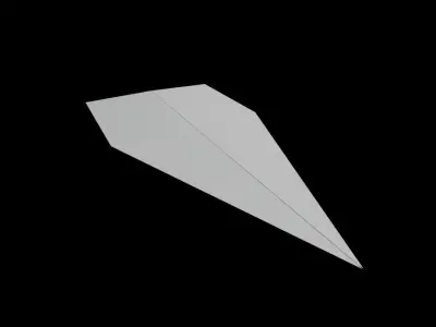Low-poly scale paper plane Free low-poly 3D model