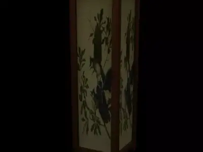 Asian Standing Lamp 3D model