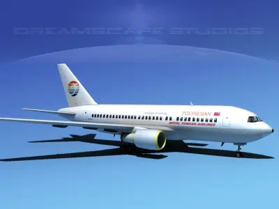 Boeing 767-100 Polynesian 3D model