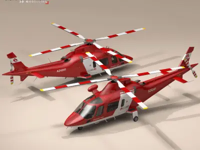 AW109 air ambulance 3D model