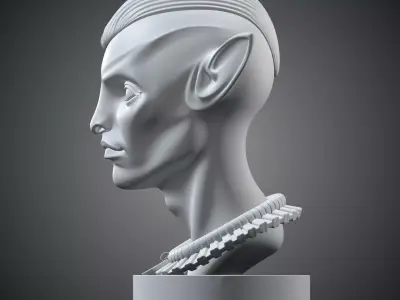 Navi Warrior Portrait Sci-Fi Character Statue PM-363 3D print model
