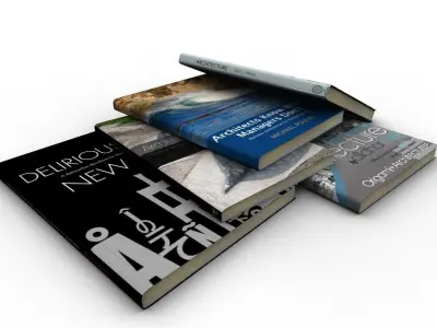 books set of 3D model