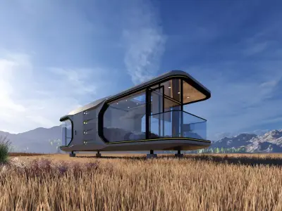 Capsule House Commercial Space Airship Pod 3D model