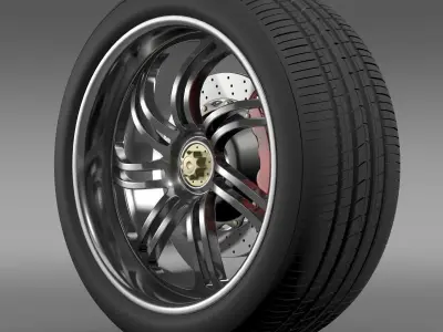 Pagani Huayra wheel 3D model