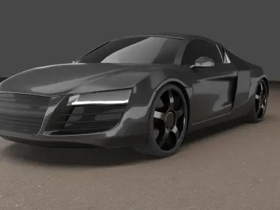 Audi R8 from 2008 model year Free 3D model