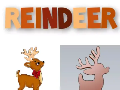 Wonderful Reindeer Home Decoration  And Toy 3D model