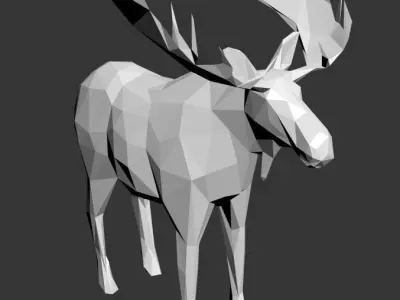Lowpoly Moose 3D model