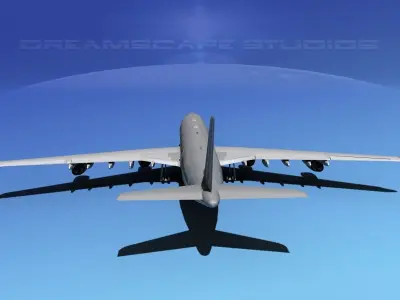 Airbus A340-600 Bare Metal 3D model