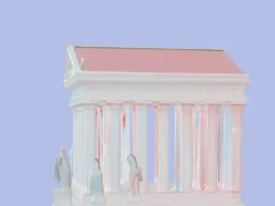 Eternal Vaporwave Temple 3D model