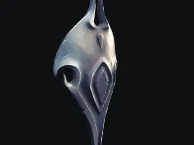 shield stylized Low-poly 3D model