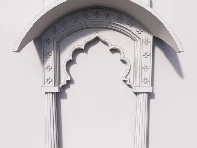 indian jodhpuri stone jharokha 3d modal 3D model