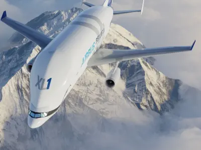 Airbus Beluga XL Low-poly 3D model