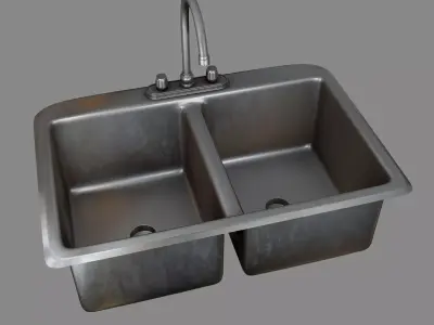 Kitchen Sink Free low-poly 3D model purchase