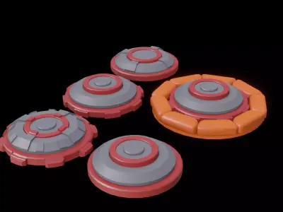 Cartoon Sci-Fi Mines Constructor Pack Free low-poly 3D model