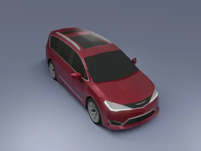 Chrysler Pacifica 2020 low poly 3D model Low-poly 3D model