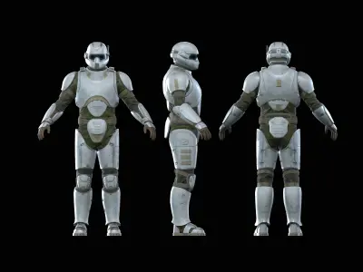 Sci-fi Military Low-poly 3D model