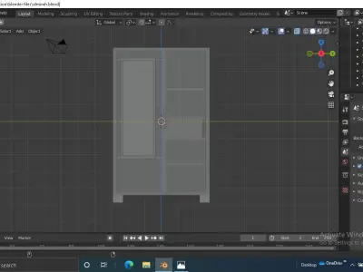 Almirah box Low-poly 3D model