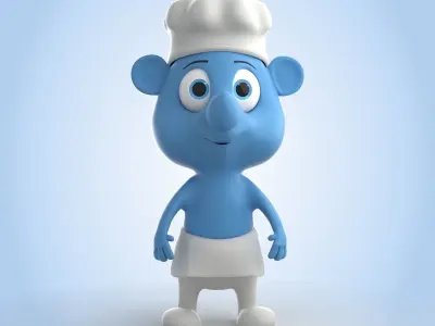 Chef Smurf 3D model