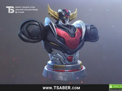 Anime Mech Bust 3D print model