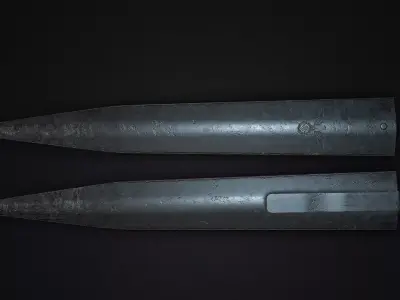 German Trench Knife Low-poly 3D model
