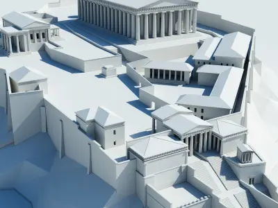 Acropolis 3D Model greek temple 3D model