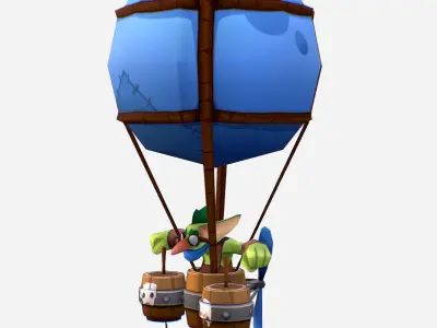 Goblin Bombardier Handpaint Cartoon MMO Character Low-poly 3D model