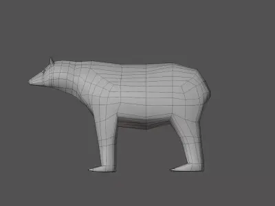 Bear Low Poly Base  Low-poly 3D model