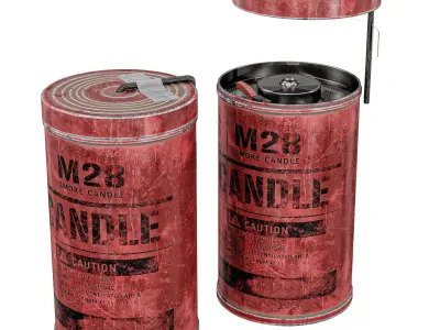Rokboks M28 Smoke Candle  Low-poly 3D model