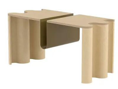 Modern Wiggle Design Coffee Table Low-poly 3D model