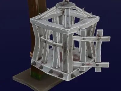Bird Cage 3D Model Low-poly 3D model