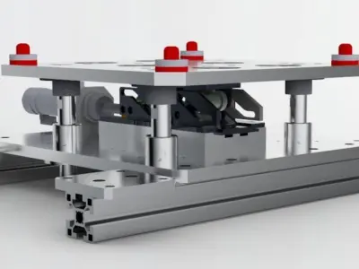 Cylinder pushing mechanism 3D model