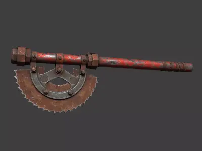 3DAxe Low-poly 3D model