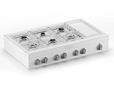 KitchenAid Gas Rangetop KCGC558JSS 3D model